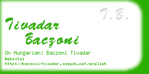 tivadar baczoni business card